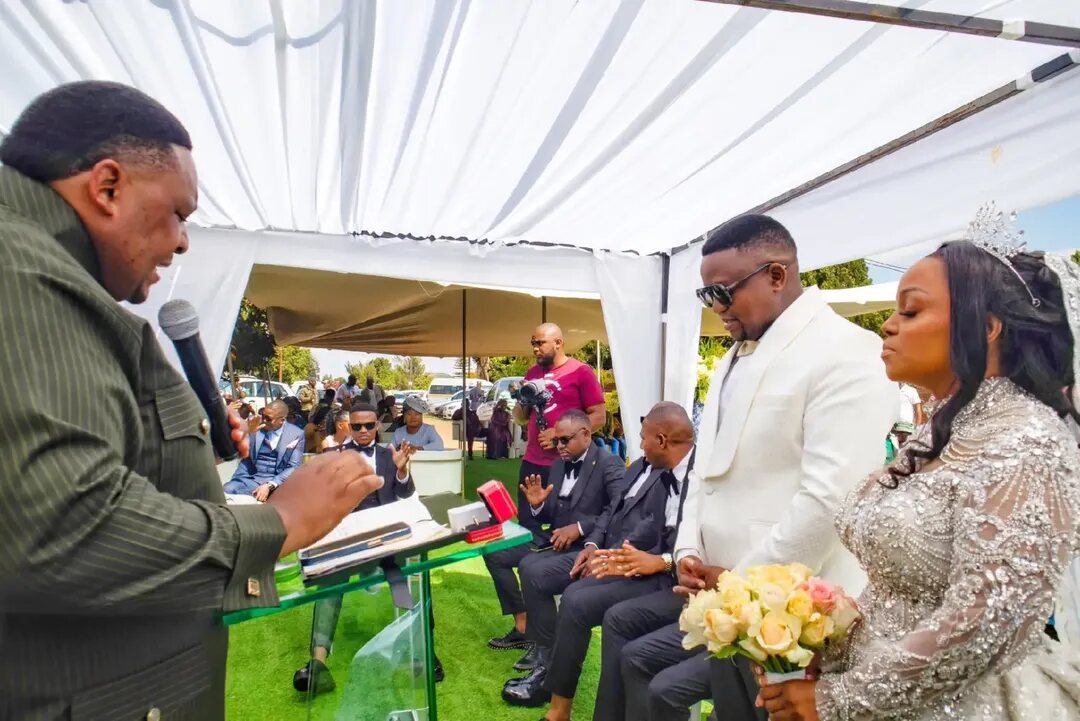 The vows, at a wedding Danny hosted